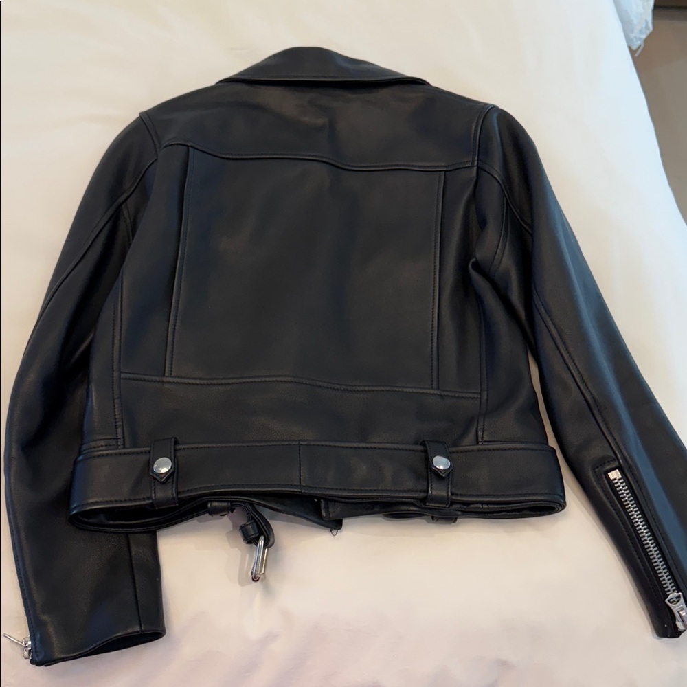 Acne Studios “Mock” black leather jacket size 36 - Picture 6 of 7